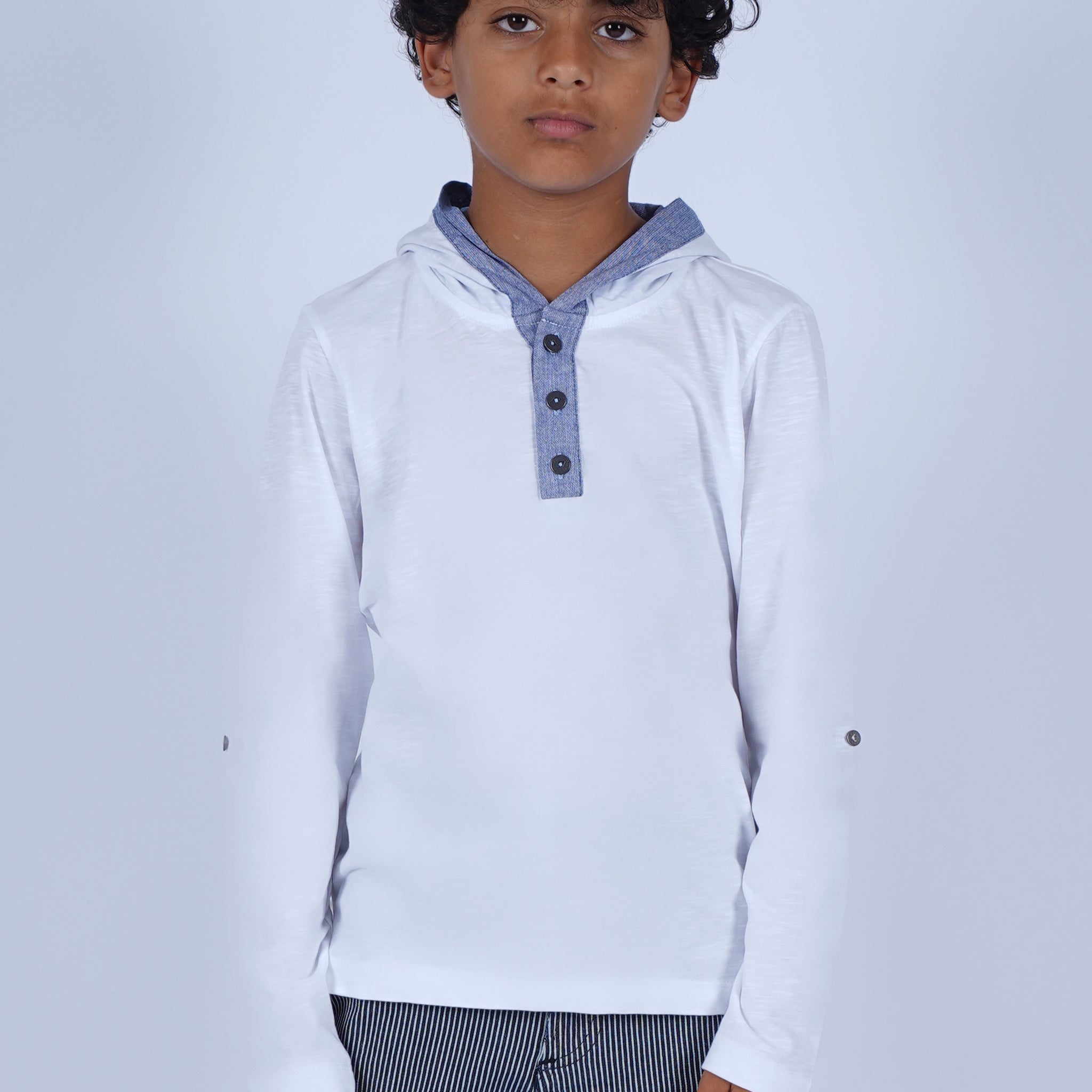 ThomasSS25Jr-Tml T-shirt ML avec Capuche