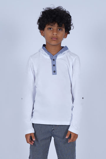 ThomasSS25Jr-Tml T-shirt ML avec Capuche